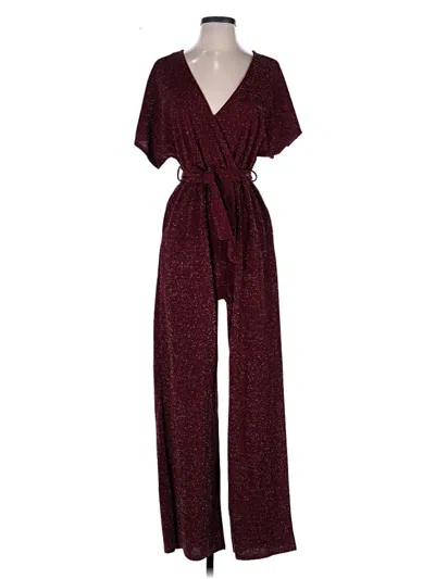 Pre-owned Sage The Label Jumpsuit In Burgundy