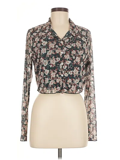 Pre-owned Sage The Label Long Sleeve Blouse In Brown