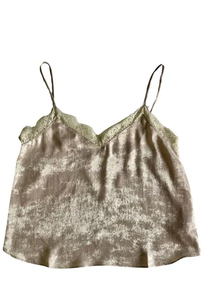 Sage The Label Luxe Life Contrast Cami Top In Champagne In Green