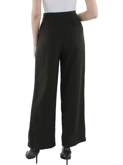 Sage The Label Marielle Womens Pleated Wide Leg High-waist Pants In Black