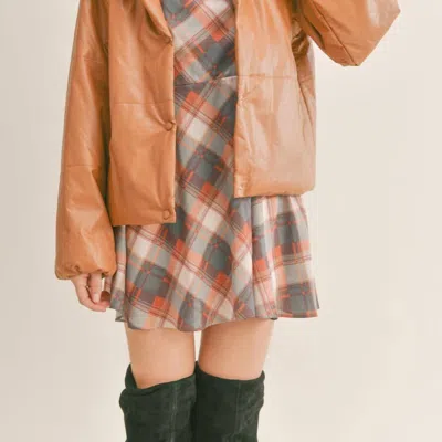 Sage The Label Michelle Puffer Jacket In Brown