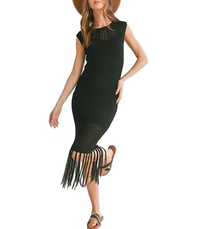 Sage The Label Mila Crochet Dress In Black