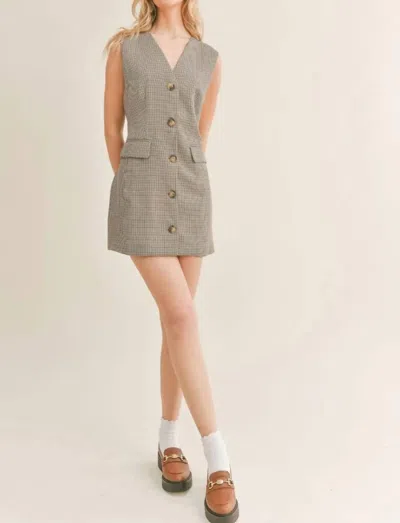 Sage The Label Mirabel Cutout Blazer Dress In  In Grey