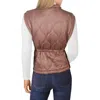 Sage The Label Nightshade Womens Quilted Layering Outerwear Vest In Brown