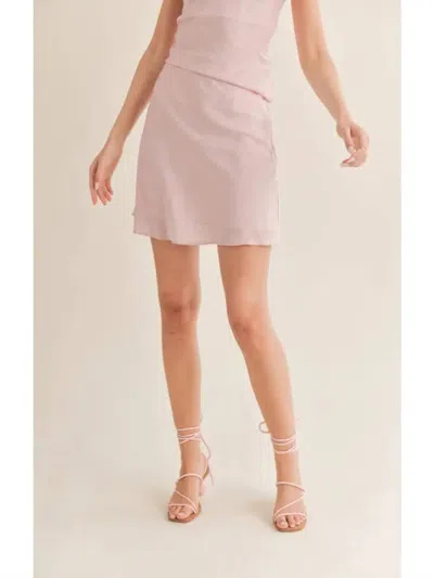 Sage The Label Shimmering Mermaid Mini Skirt In Pink