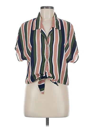 Pre-owned Sage The Label Short Sleeve Blouse In Green