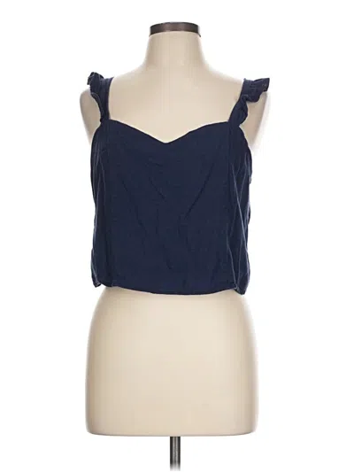 Pre-owned Sage The Label Sleeveless Blouse In Blue