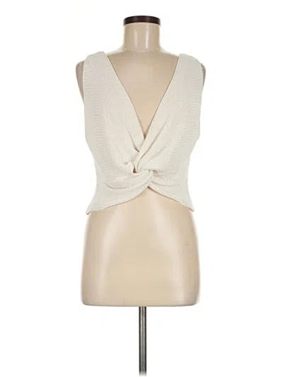 Pre-owned Sage The Label Sleeveless Blouse In Ivory