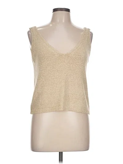 Pre-owned Sage The Label Sleeveless Top Gold Sweetheart Neckline Tops
