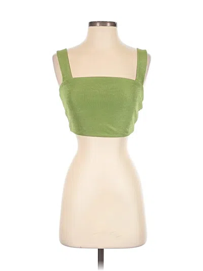 Pre-owned Sage The Label Sleeveless Top Green Sweetheart Neckline Tops