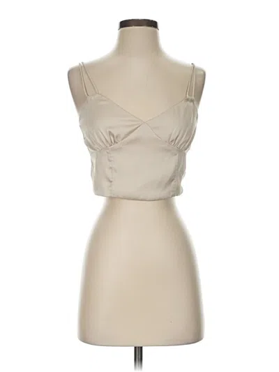 Pre-owned Sage The Label Sleeveless Top Ivory Sweetheart Neckline Tops