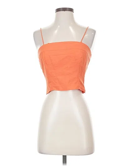Pre-owned Sage The Label Sleeveless Top Orange Strapless Neckline Tops