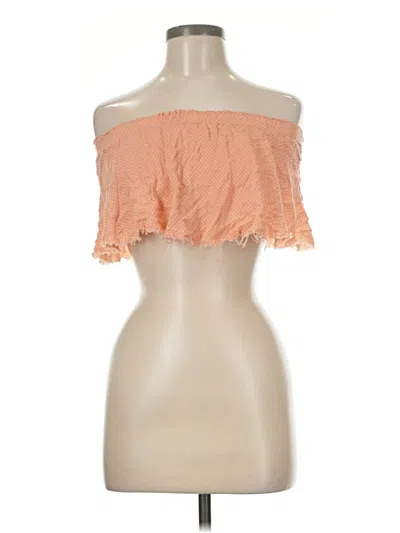 Pre-owned Sage The Label Tube Top Orange Strapless Neckline Tops