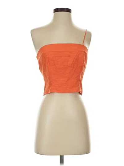Pre-owned Sage The Label Tube Top Orange Strapless Neckline Tops