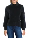 SAGE THE LABEL WOMENS KNIT CUT OUT BACK TURTLENECK SWEATER