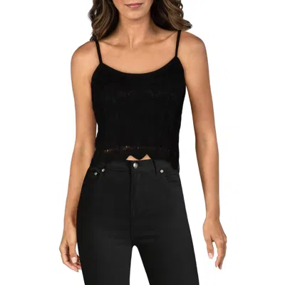 Sage The Label Womens Knitted Cut Out Cropped In Black