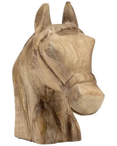 Sagebrook Home 10in Horse Head Decor In Brown