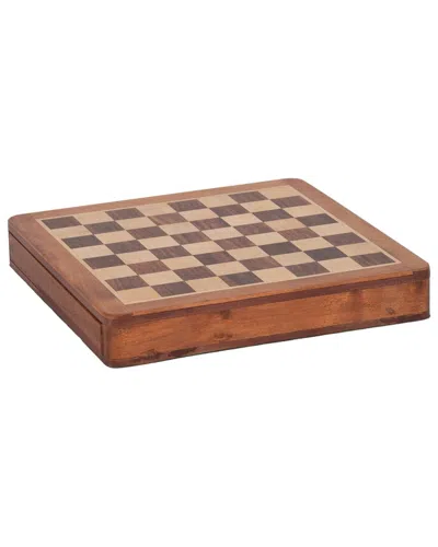 Sagebrook Home 10in Magnetic Acacia Chess Set Brow In Brown