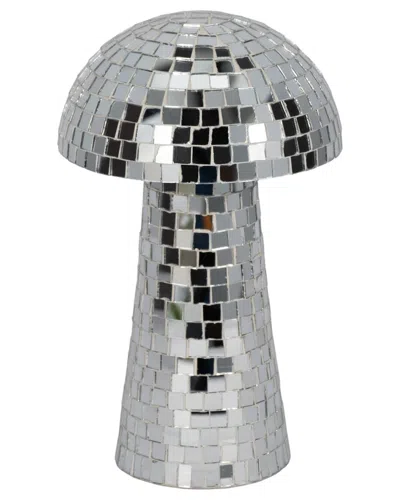 Sagebrook Home 10in Mosaic Mushroom In Silver
