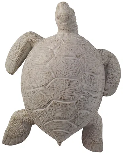 Sagebrook Home 10in Sea Turtle Džcor In Ivory
