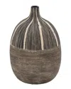Sagebrook Home 10in Tribal Vase In Brown