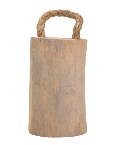 Sagebrook Home 10in Wooden Door Stopper In Brown