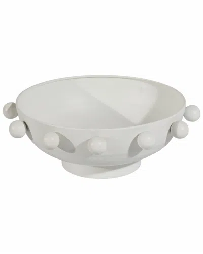 Sagebrook Home 11in Hobnail Bowl In White