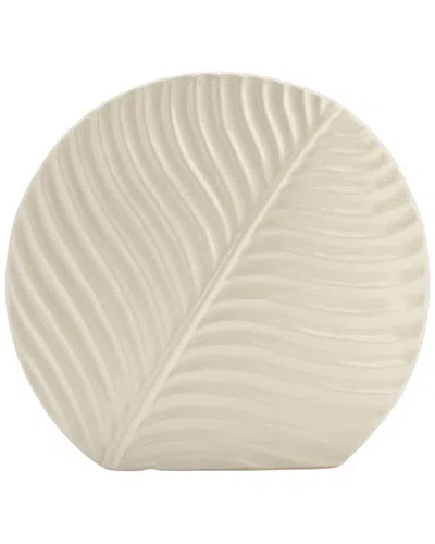 Sagebrook Home 11in Round Botanical Vase In White