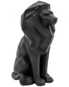 Sagebrook Home 11in Sitting Lion Figure In Black
