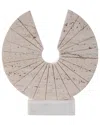 Sagebrook Home 11x10 Travertine Open Circle On Marble Base In Neutral