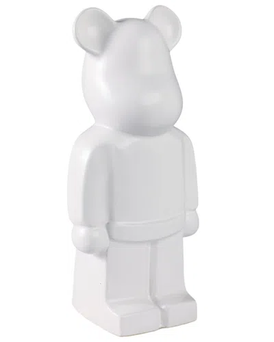 Sagebrook Home 12 Deco Bear Figure In White