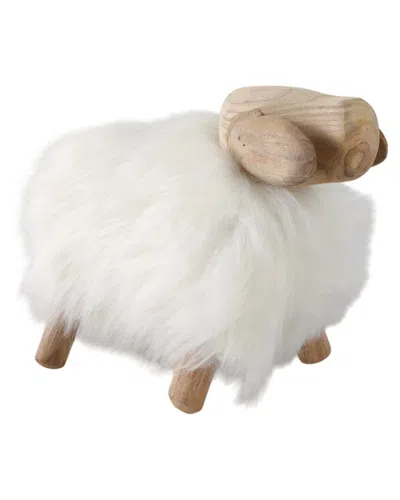 Sagebrook Home 12 Faux Fur Sheep In White