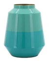 Sagebrook Home 12in Iron Vessel Vase In Green