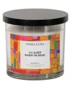 Sagebrook Home 12oz Sleep When I'm Dead Lidded Candle In Multi