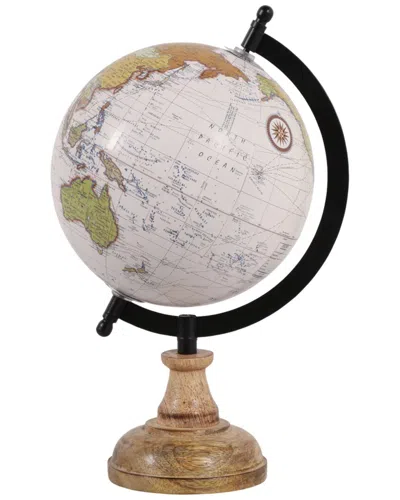 Sagebrook Home 12x7 Globe On Wood Base In Multi