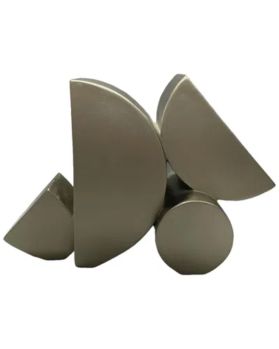 Sagebrook Home 13in Stacked Shapes Sculpture In Gold