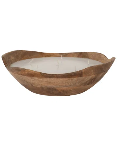 Sagebrook Home 14oz Curvy Bowl Scented Candle In Brown