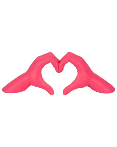 Sagebrook Home 15in Heart Hands In Pink