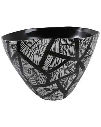 Sagebrook Home 15in Laurona Large Ceramic Bowl In Black