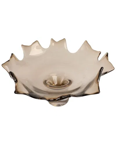 Sagebrook Home 15in Padma Artisan Blown Glass Bowl In Brown