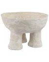 Sagebrook Home 15x10 3-footed Paper Mache Bowl In White