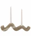 Sagebrook Home 16 Curvy Marble 2-taper Candle Holder In Brown