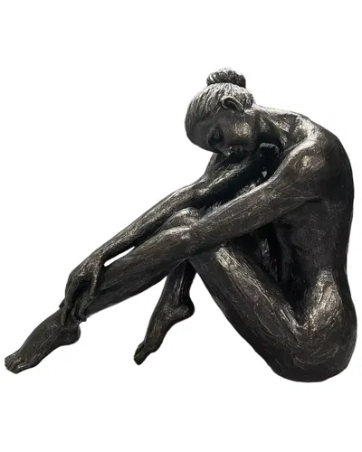Sagebrook Home 16in Resting Ballerina Sculpture In Bronze