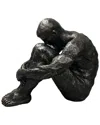 Sagebrook Home 16in Resting Ballerina Sculpture In Bronze
