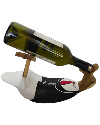 Sagebrook Home 16x11 Drunken Duck Bottle Holder In Green