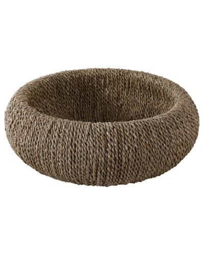 Sagebrook Home 16x6 Woven Pandan Bowl In Brown
