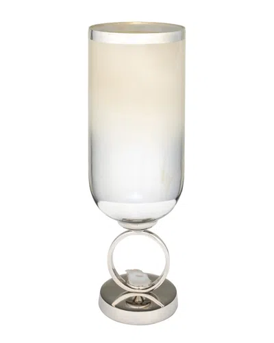 Sagebrook Home 17in Decorative Glass Vase In White