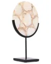 Sagebrook Home 17x10 Agate Disc On Stand, Multi In Black