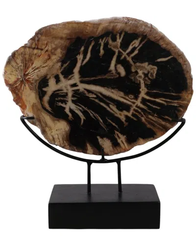 Sagebrook Home 17x14 Petrified Wood Disc On Stand
