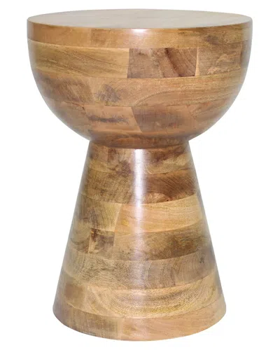 Sagebrook Home 18in Polished Mango Wood Accent Table In Red